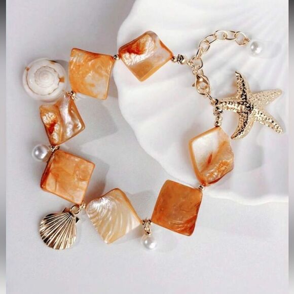 Starfish Charm Bracelet N1461 - Picture 2 of 5